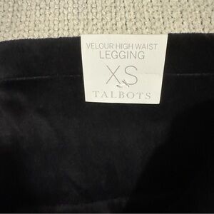 Talbots Velour High Waisted Leggings